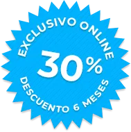 Exclusivo online - 30% descuento 6 meses