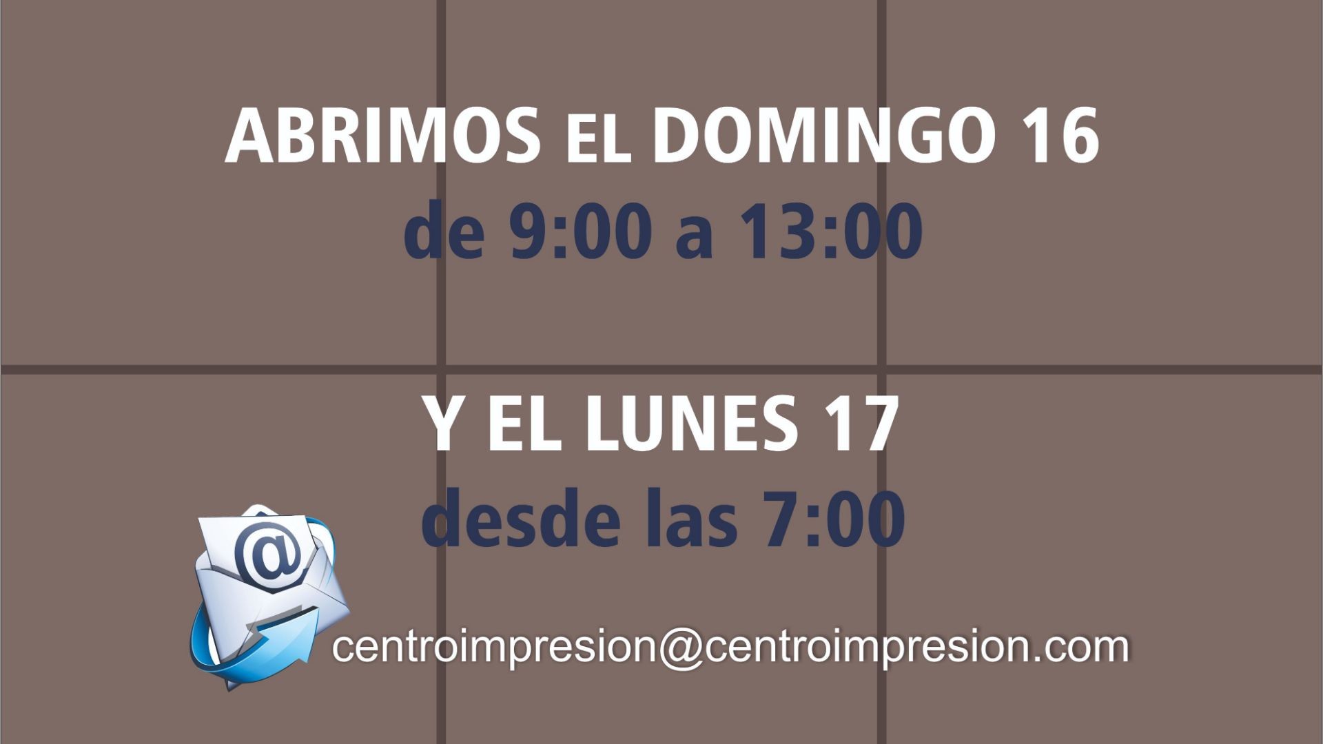 CARTEL ABRIMOS DOMINGO 4 CARTEL ABRIMOS DOMINGO 4