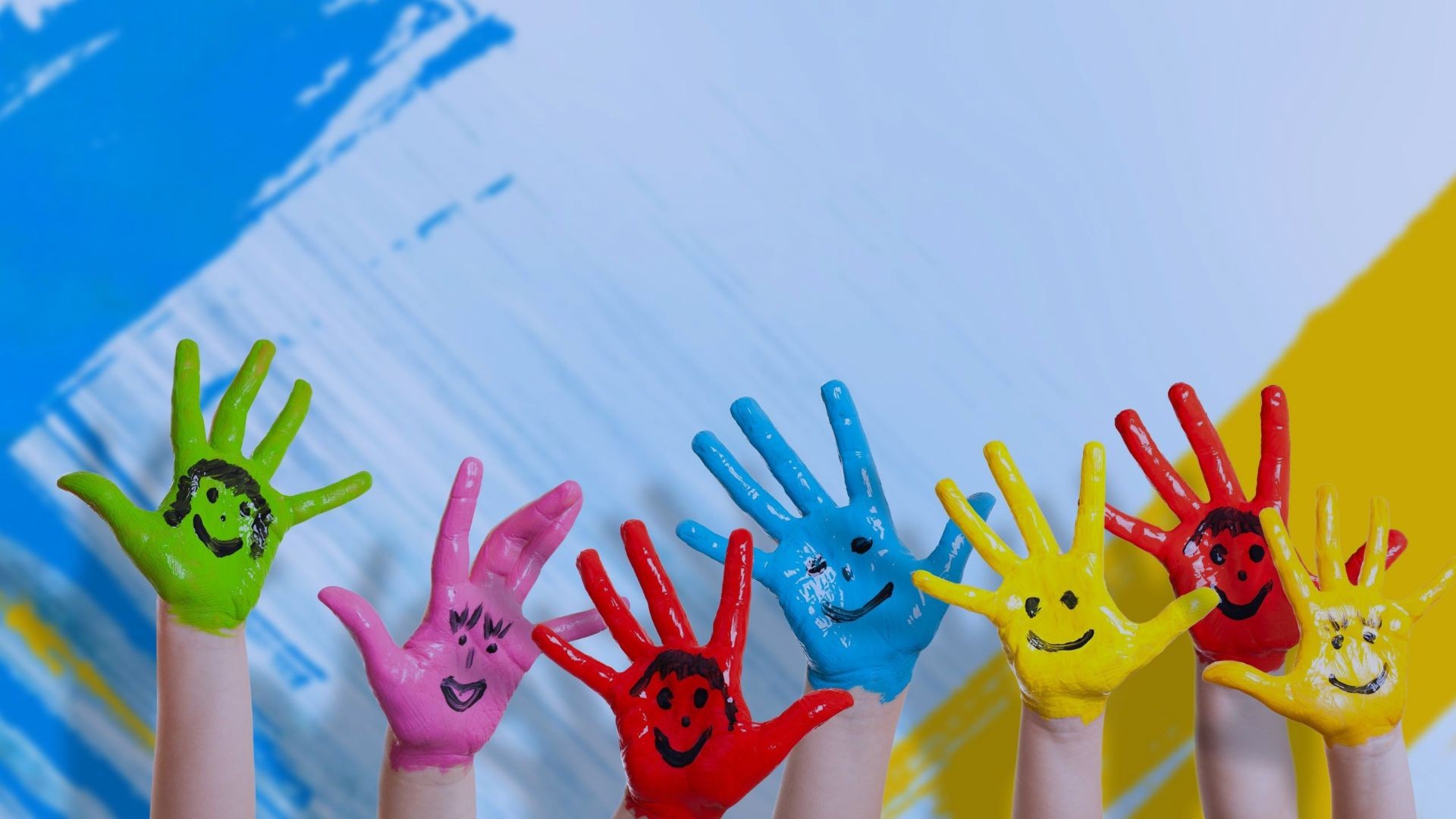 hands-paint-children