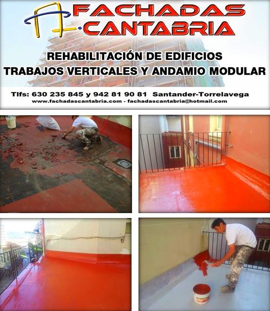 Reparación e impermeabilización de terrazas en Torrelavega-Santander. Reparación e impermeabilización de terrazas en Torrelavega-Santander.