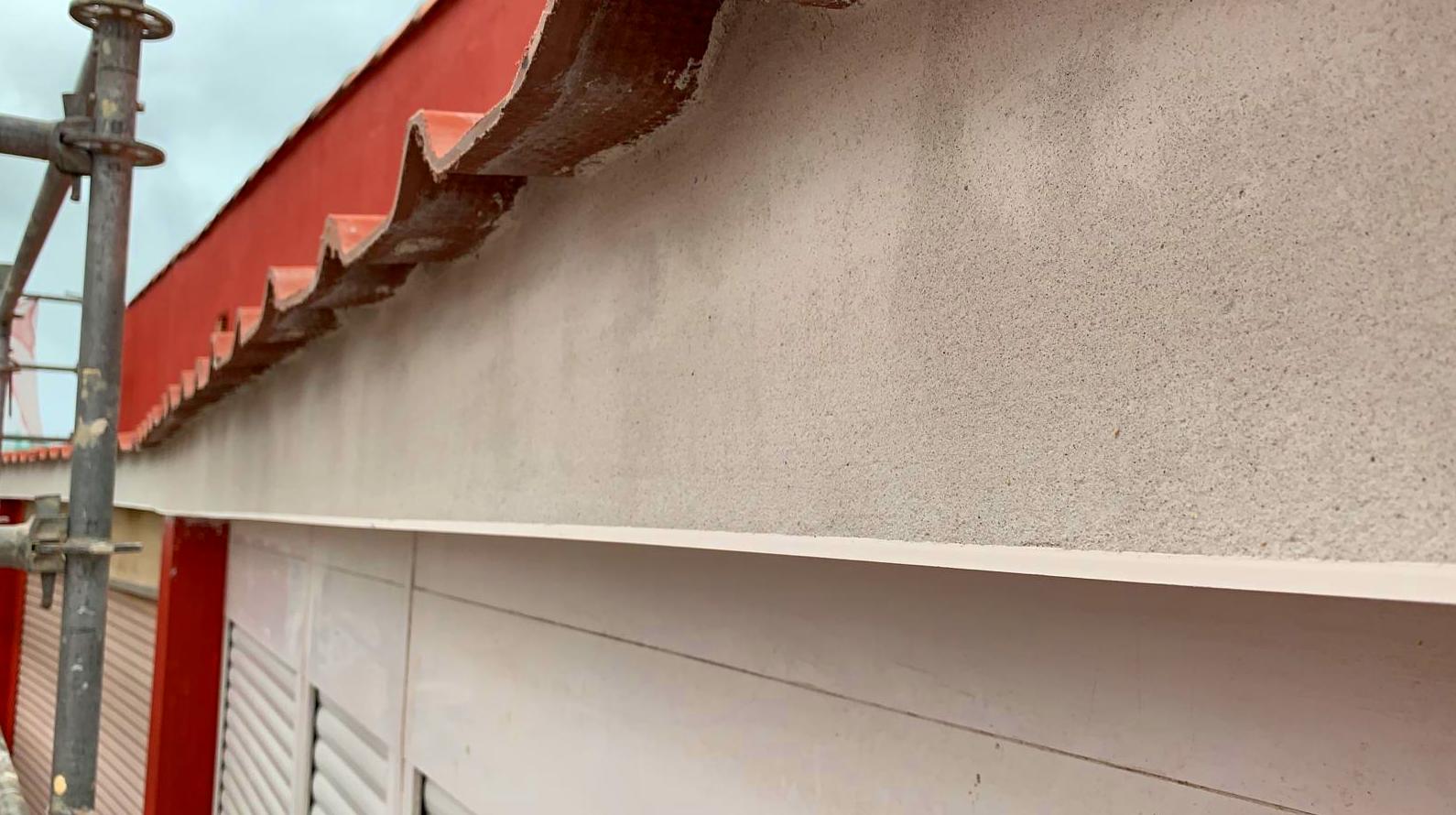 Remate tejadillo y viga metálica