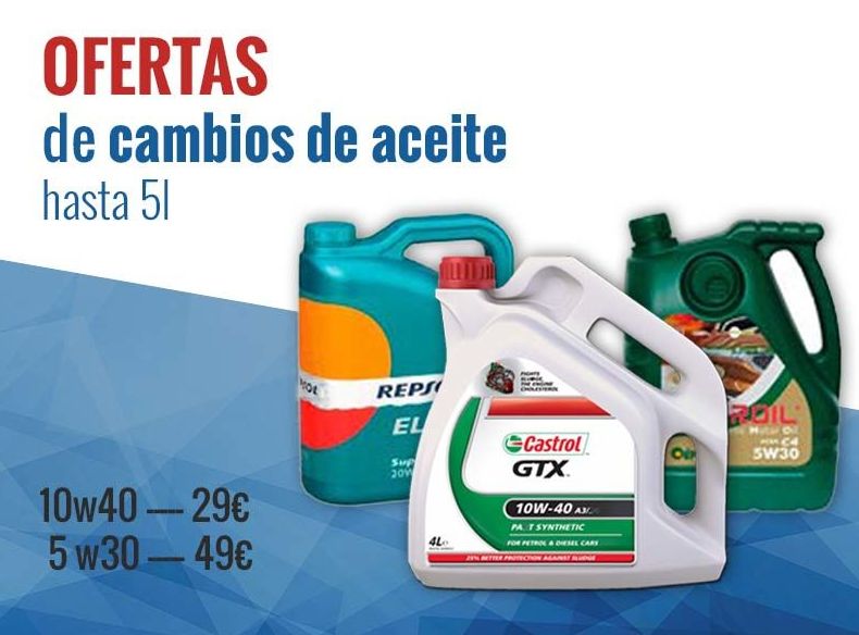 Oferta Cambio Aceite: Productos y Servicios de Claxon Vulcanizados Manolo Oferta Cambio Aceite: Productos y Servicios de Claxon Vulcanizados Manolo