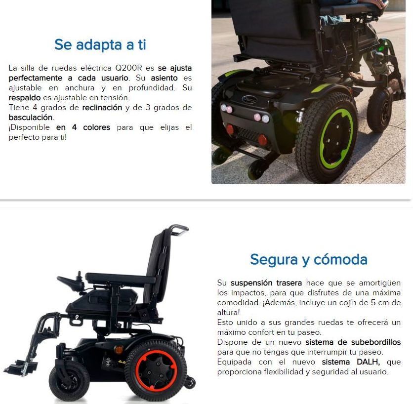 Silla de rueda eléctrica Q200R: Catálogo de Ortopedia Bentejuí Silla de rueda eléctrica Q200R: Catálogo de Ortopedia Bentejuí