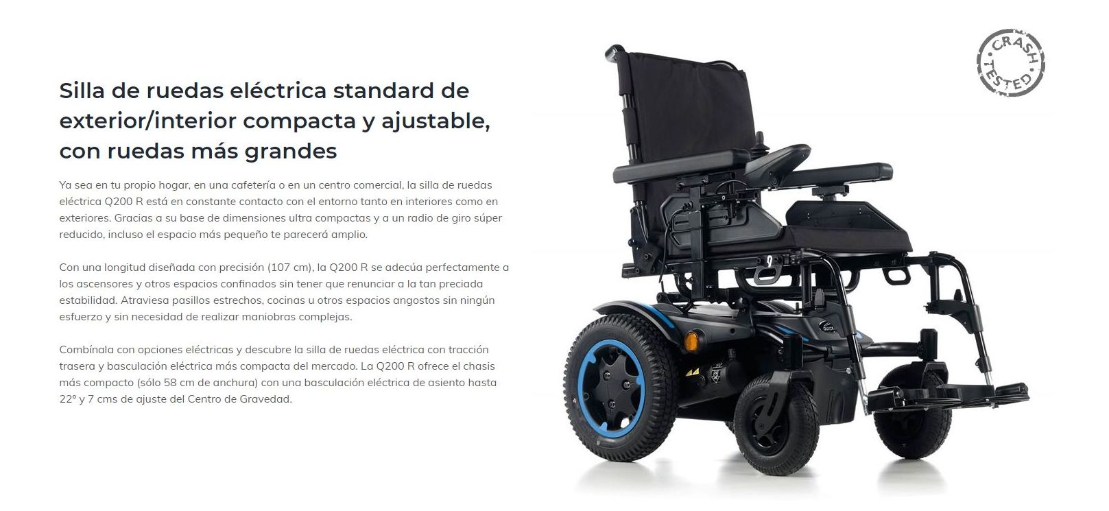 Silla de rueda eléctrica Q200R: Catálogo de Ortopedia Bentejuí Silla de rueda eléctrica Q200R: Catálogo de Ortopedia Bentejuí