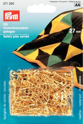 Imperdibles curvados con resorte de latón Prym Nº 1 Imperdibles curvados con resorte de latón Prym Nº 1