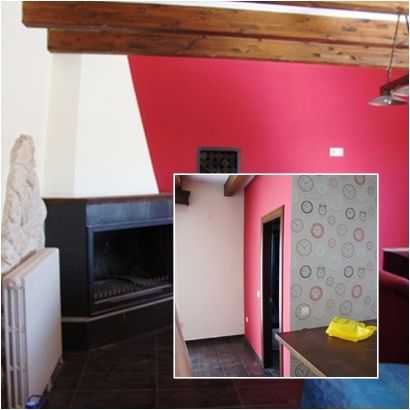 Salón en pintura plástica y pared de papel Salón en pintura plástica y pared de papel