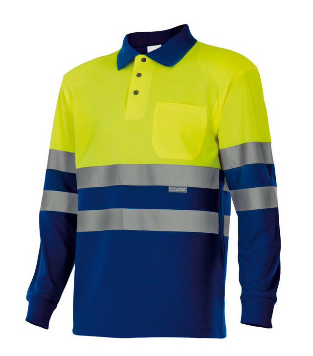 Polo bicolor alta visibilidad manga larga: Catálogo de Frade Ropa de Trabajo Polo bicolor alta visibilidad manga larga: Catálogo de Frade Ropa de Trabajo