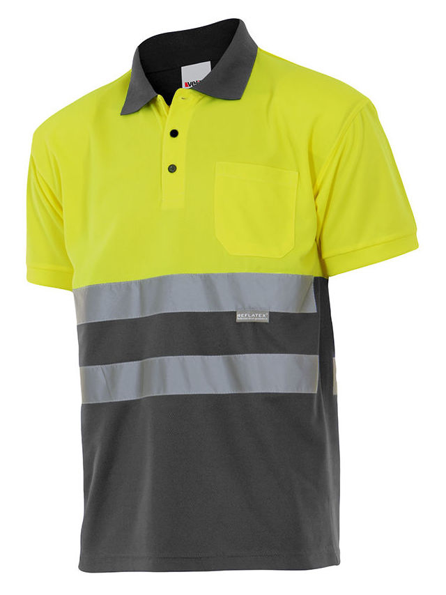 Polo Bicolor alta visibilidad de manga corta: Catálogo de Frade Ropa de Trabajo Polo Bicolor alta visibilidad de manga corta: Catálogo de Frade Ropa de Trabajo