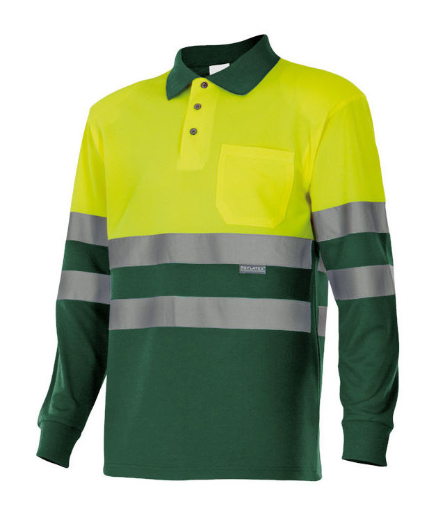 Polo bicolor alta visibilidad manga larga: Catálogo de Frade Ropa de Trabajo Polo bicolor alta visibilidad manga larga: Catálogo de Frade Ropa de Trabajo