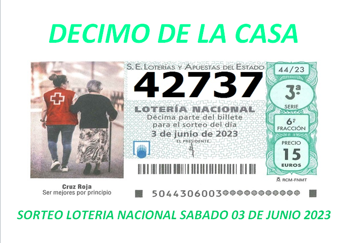 Sorteo Sábado 03/06/2023 Sorteo Sábado 03/06/2023