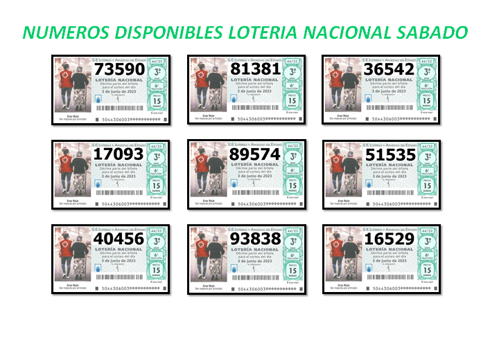 Sorteo Sábado 03/06/2023 Sorteo Sábado 03/06/2023