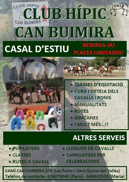 CASAL DE VERANO : Servicios de Hípica Can Buimira CASAL DE VERANO : Servicios de Hípica Can Buimira