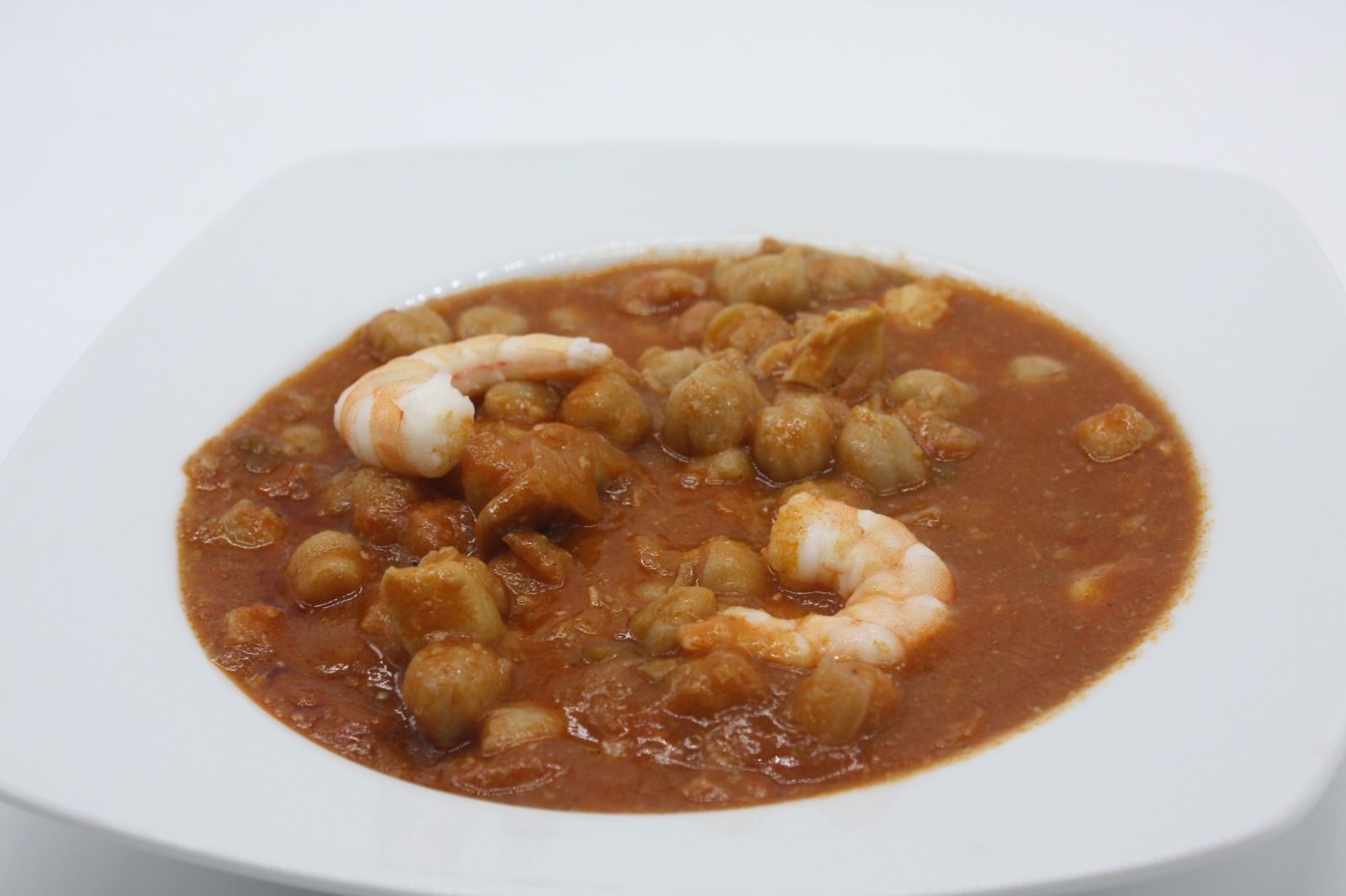 Garbanzos con chocos y langostinos 300g: Nuestros productos de Precocinados Mi Tierra Garbanzos con chocos y langostinos 300g: Nuestros productos de Precocinados Mi Tierra