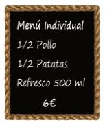 MENÚ INDIVIDUAL: Nuestros Menús de El Tostaíto MENÚ INDIVIDUAL: Nuestros Menús de El Tostaíto