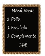 MENÚ VERDE: Nuestros Menús de El Tostaíto MENÚ VERDE: Nuestros Menús de El Tostaíto