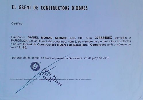 Acreditaciones: Servicios de DMA Instalaciones y Reformas Acreditaciones: Servicios de DMA Instalaciones y Reformas