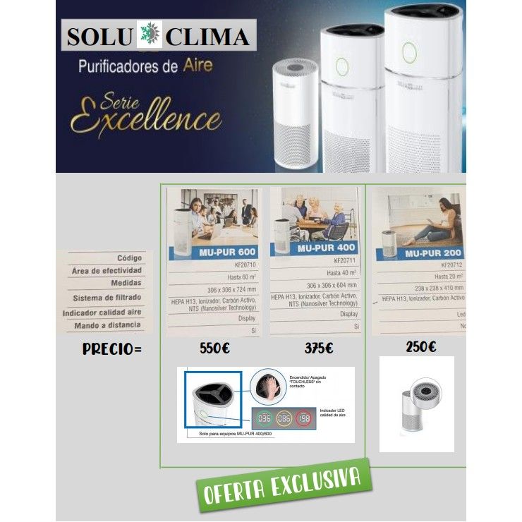Ofertas de purificadores de aire: Servicios de Soluclima Ofertas de purificadores de aire: Servicios de Soluclima