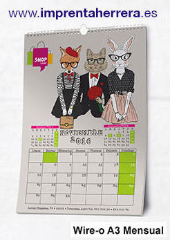 Calendario de pared con espiral Calendario de pared con espiral