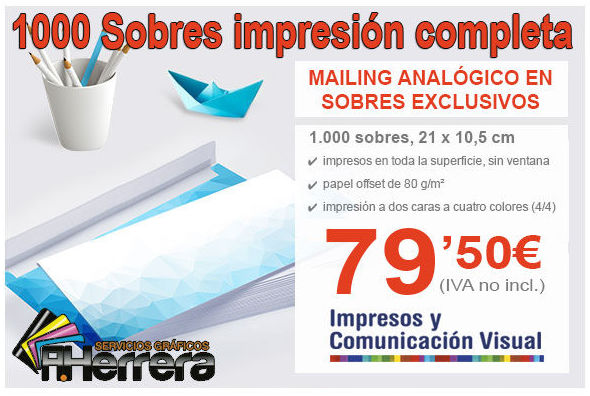 Sobres de impresión completa Sobres de impresión completa