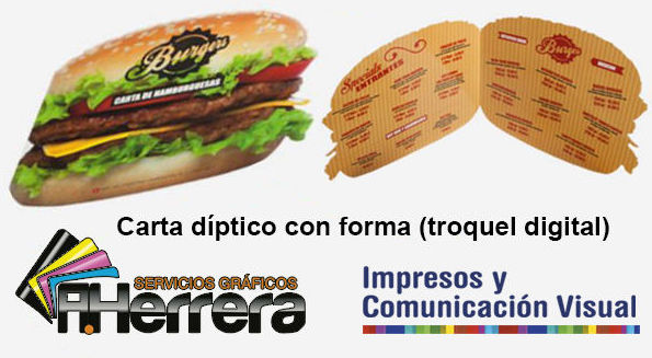 Carta díptico con forma Carta díptico con forma
