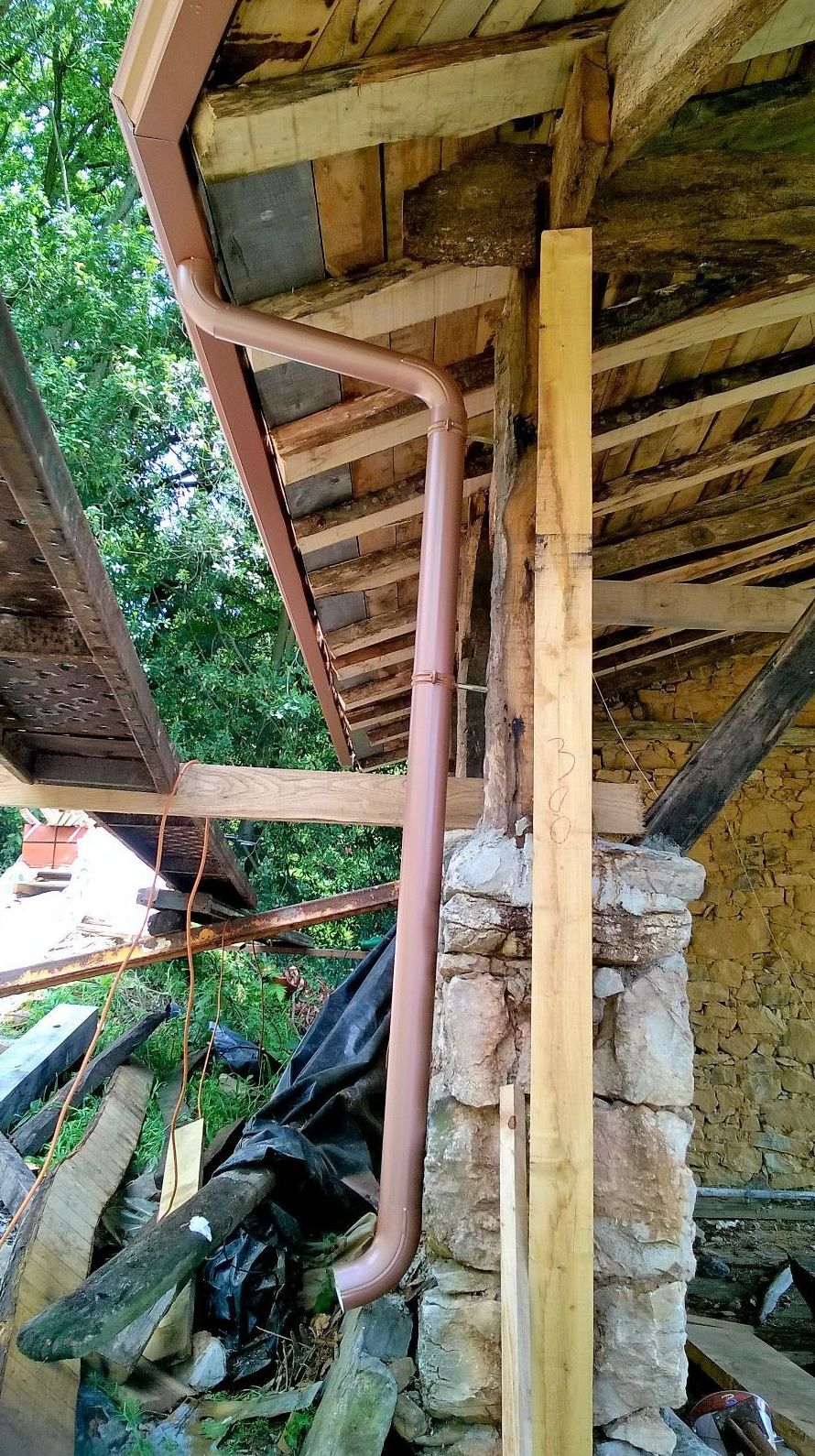 bajante de aluminio lacado en Asturias bajante de aluminio lacado en Asturias