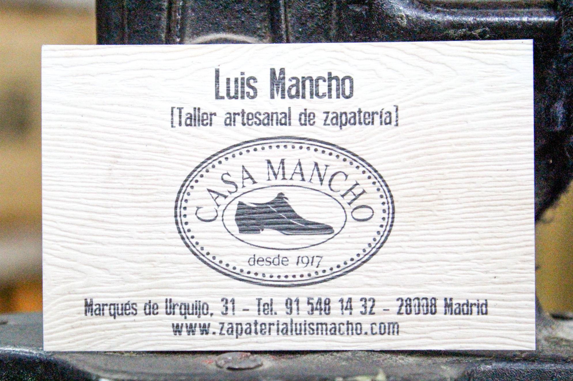 Taller Artesanal de Zapatería Luis Mancho, Madrid.