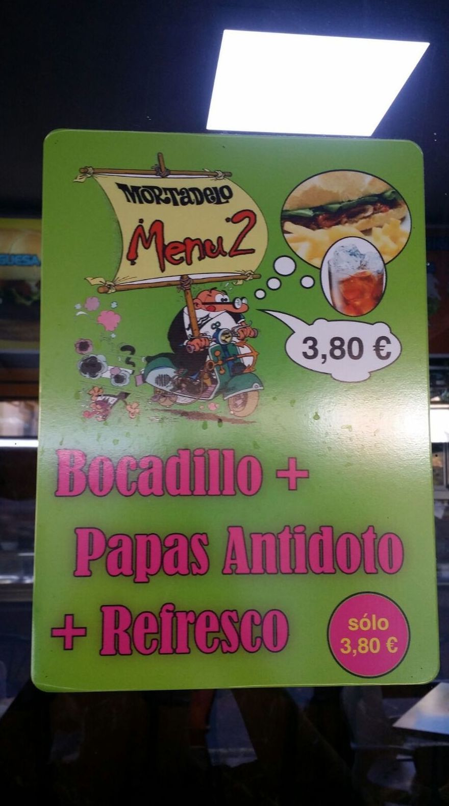Combos: Carta de Cafetería Mortadelo Combos: Carta de Cafetería Mortadelo