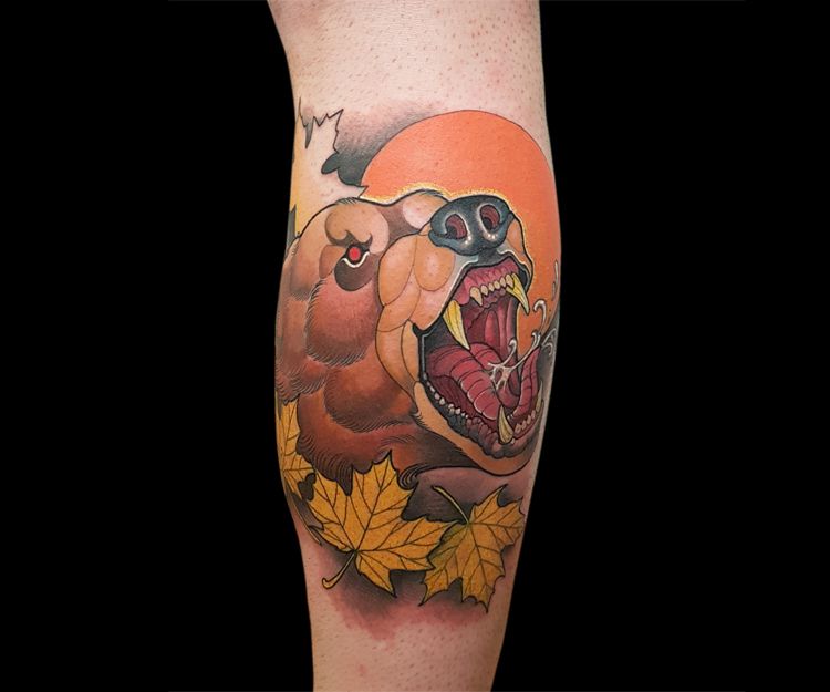 Renzo - Tatuaje de oso en Ibiza