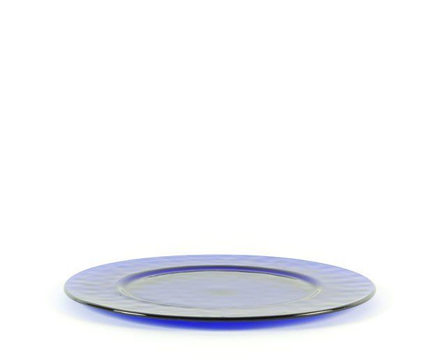 Plato de presentación azul: Alquiler de Mantelería & Menaje Plato de presentación azul: Alquiler de Mantelería & Menaje
