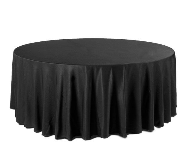 Mantel redondo negro: Alquiler de Mantelería & Menaje Mantel redondo negro: Alquiler de Mantelería & Menaje