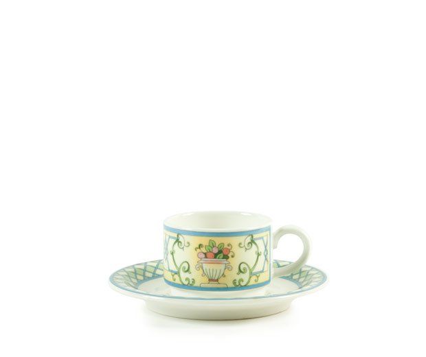 Juego de café con leche Villeroy: Alquiler de Mantelería & Menaje Juego de café con leche Villeroy: Alquiler de Mantelería & Menaje