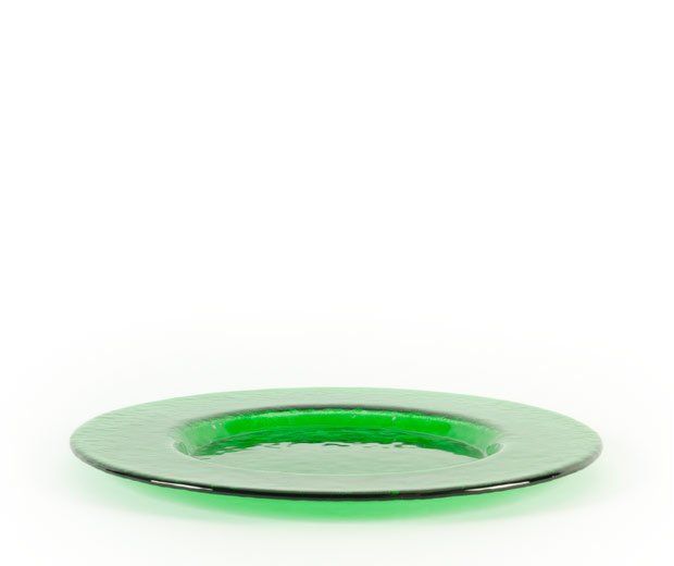 Plato de presentación verde: Alquiler de Mantelería & Menaje Plato de presentación verde: Alquiler de Mantelería & Menaje