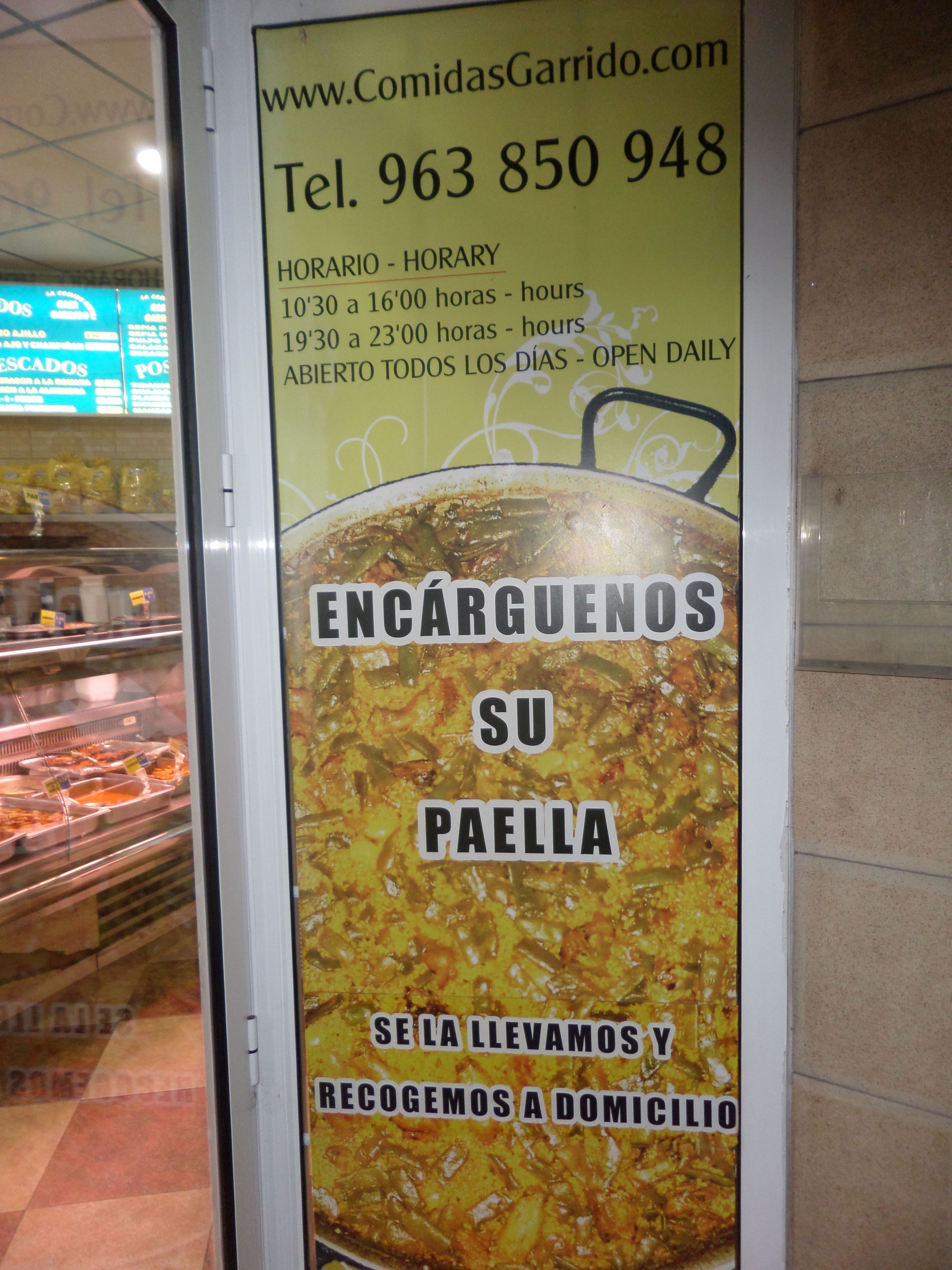 Servicio por encargo de paellas en Valencia