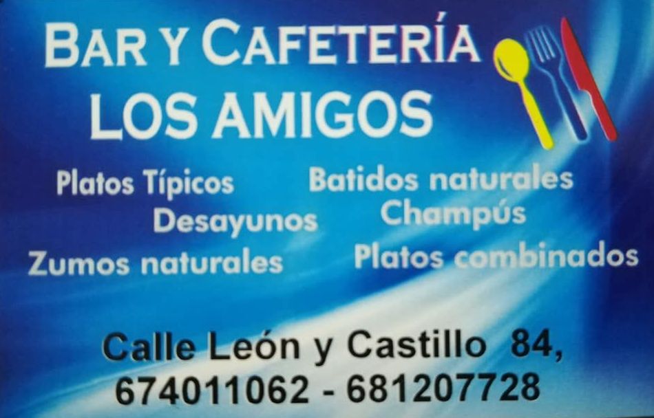 MENU PARA HOY VIERNES: Carta de Bar Cafetería Los Amigos MENU PARA HOY VIERNES: Carta de Bar Cafetería Los Amigos
