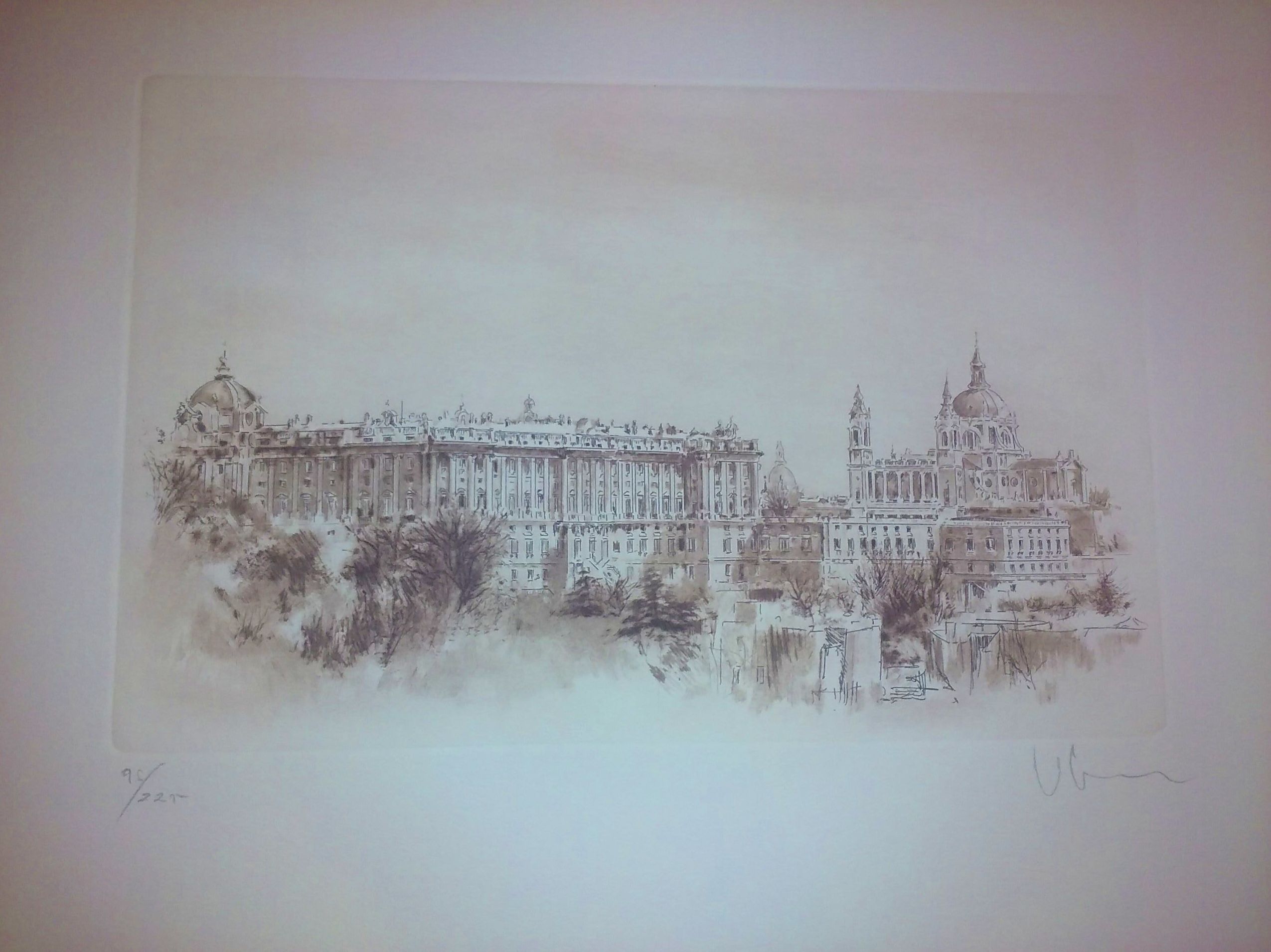 Palacio Real . Punta seca  46 x 38 Palacio Real . Punta seca  46 x 38