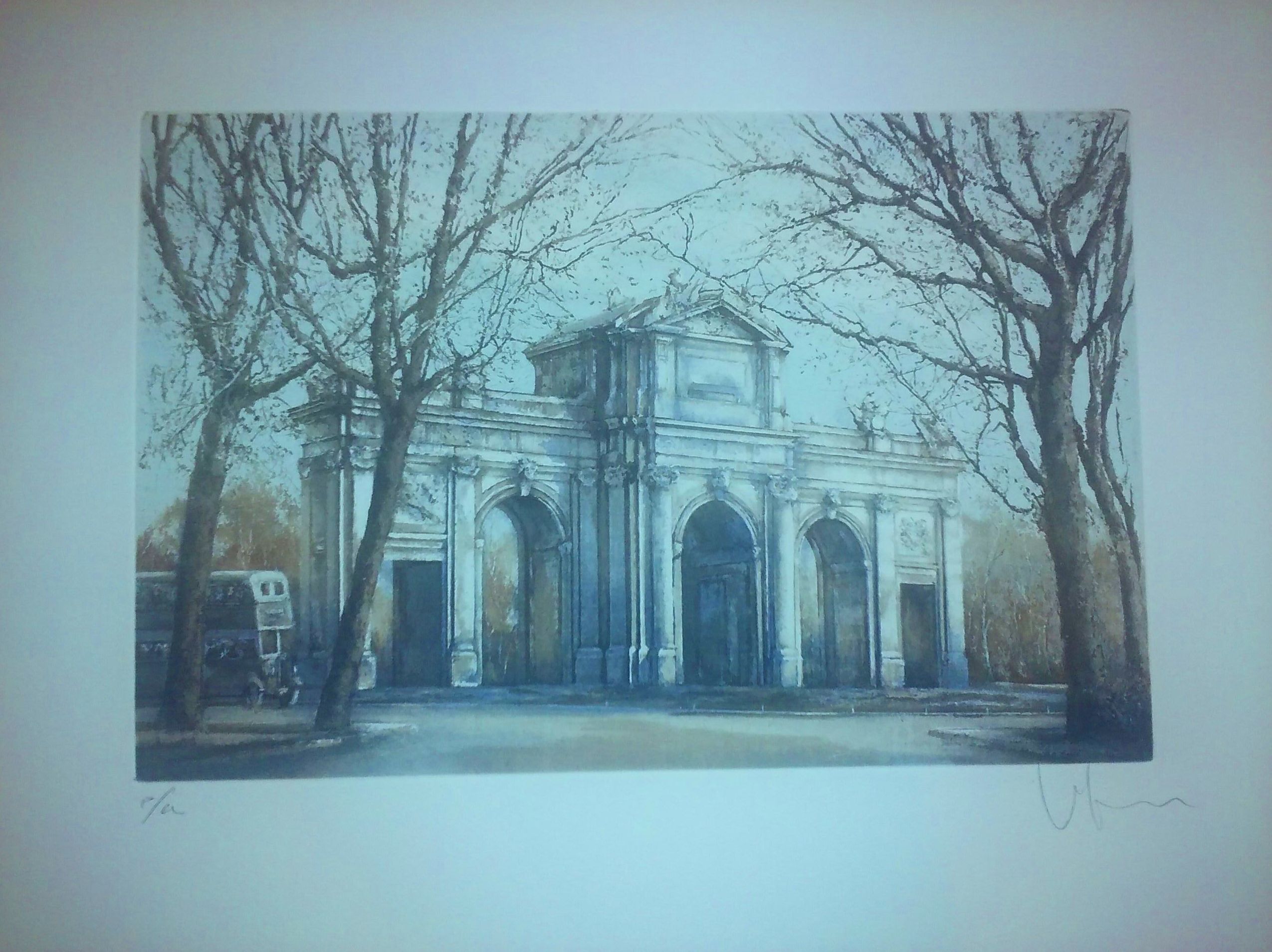 Puerta de Alcalá .Punta seca 44 x 36 Puerta de Alcalá .Punta seca 44 x 36