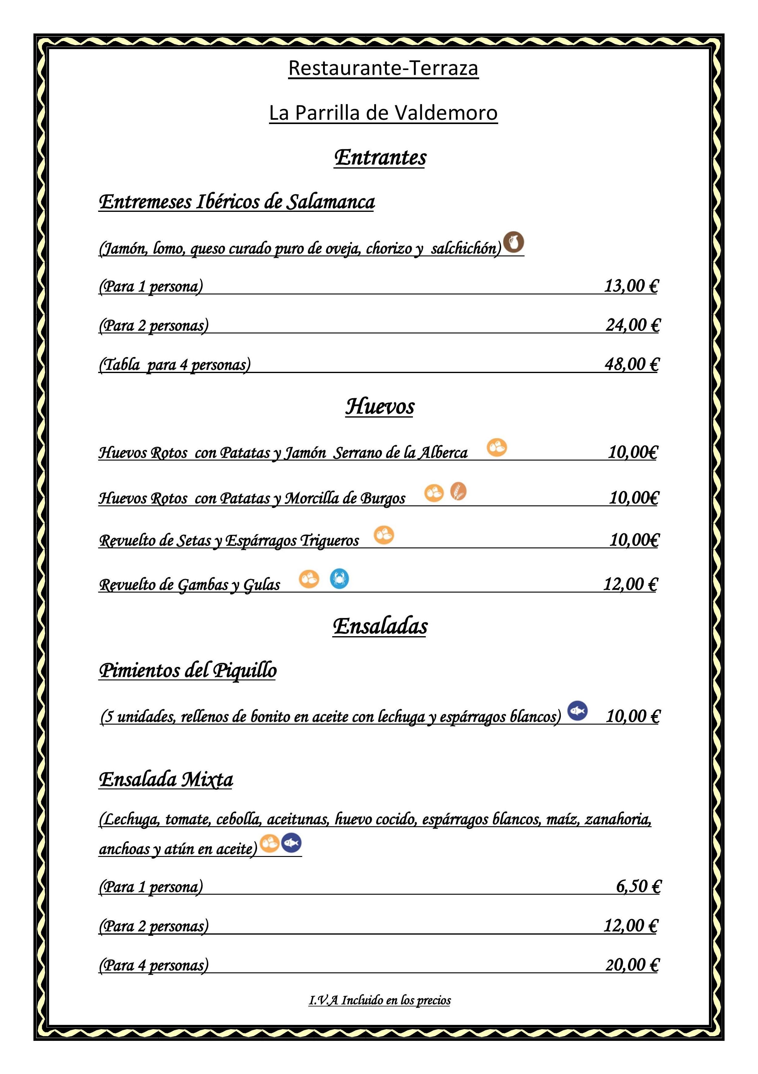 Entrantes y ensaladas Entrantes y ensaladas