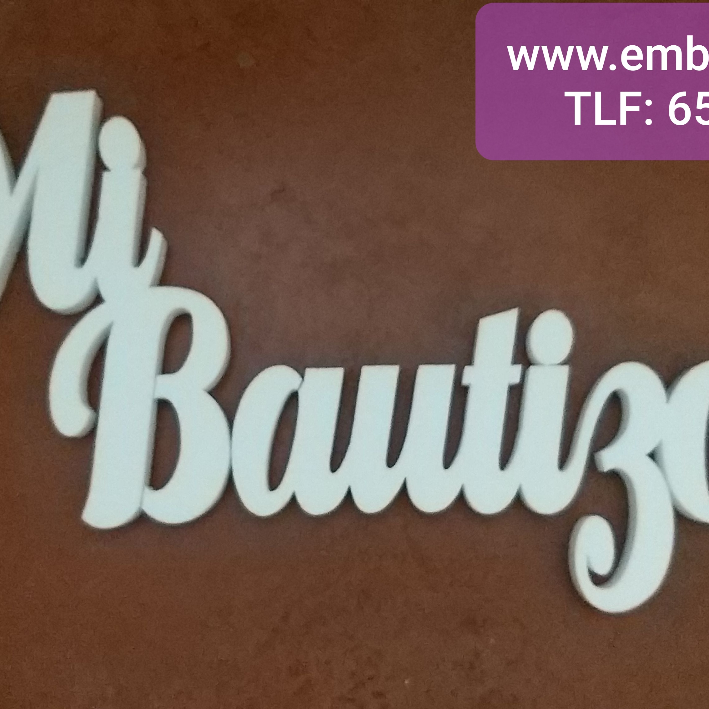 Letras en 3D para bautizos: Productos de Embadiseños Letras en 3D para bautizos: Productos de Embadiseños