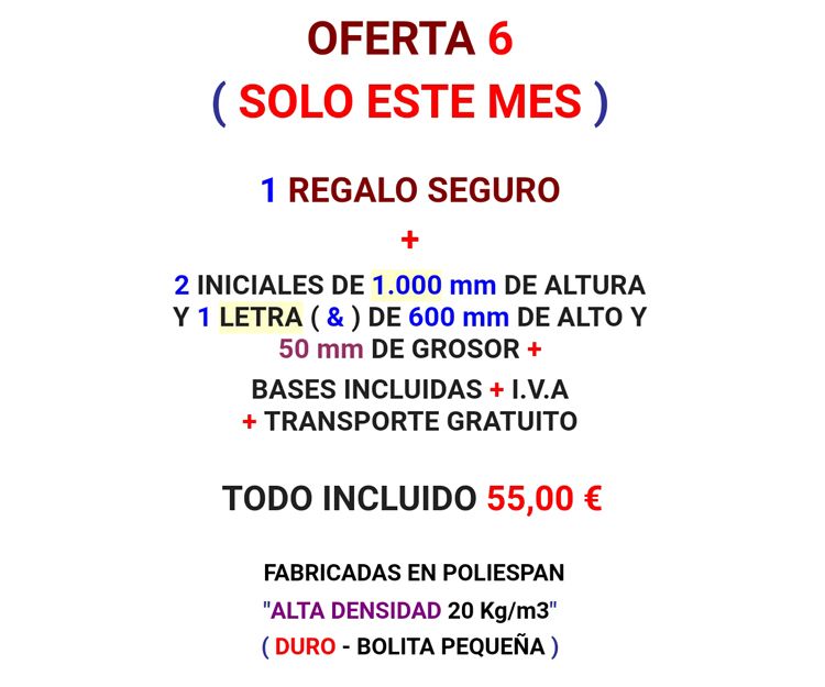 Foto 11 de Diseño y fabricación de siluetas y formas de poliespan en Santa Cruz del Retamar | Embadiseños