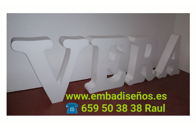 Letras corpóreas por encargo