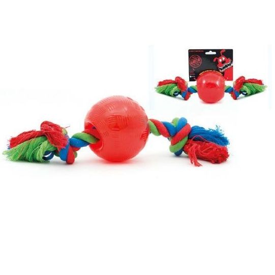 Radical Rojo Bola con cuerda: Productos y Servicios de Narval Mascotas Radical Rojo Bola con cuerda: Productos y Servicios de Narval Mascotas
