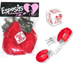 PACK ESPOSAS Y DADO POSTURAS ROJO PACK ESPOSAS Y DADO POSTURAS ROJO