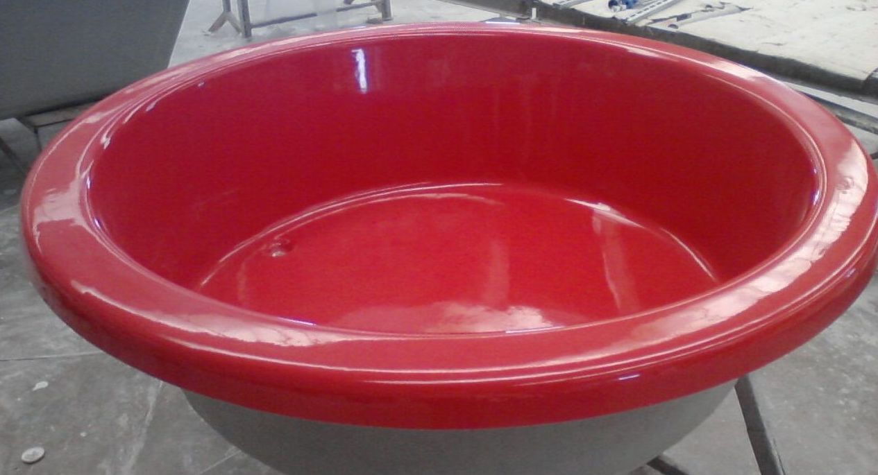 Bañera roja color