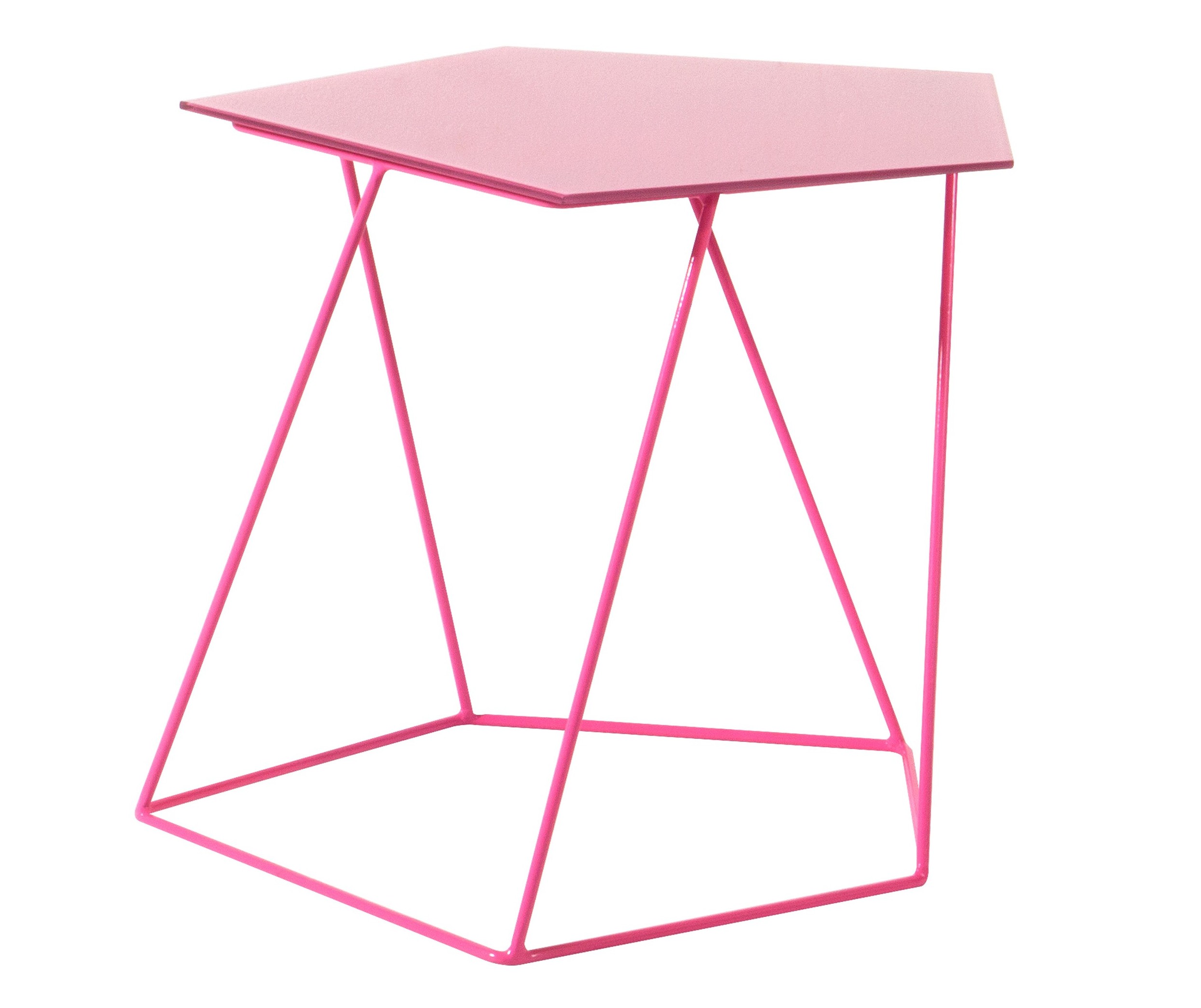 Mesa auxiliar Pentágono rosa 16 Mesa auxiliar Pentágono rosa 16