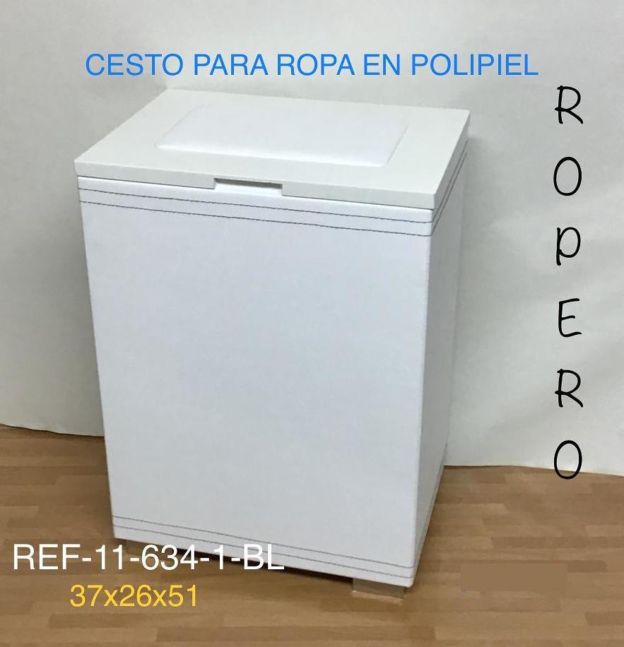 11-634-1 ROPERO POLIPIEL  BLANCO 37X26X51