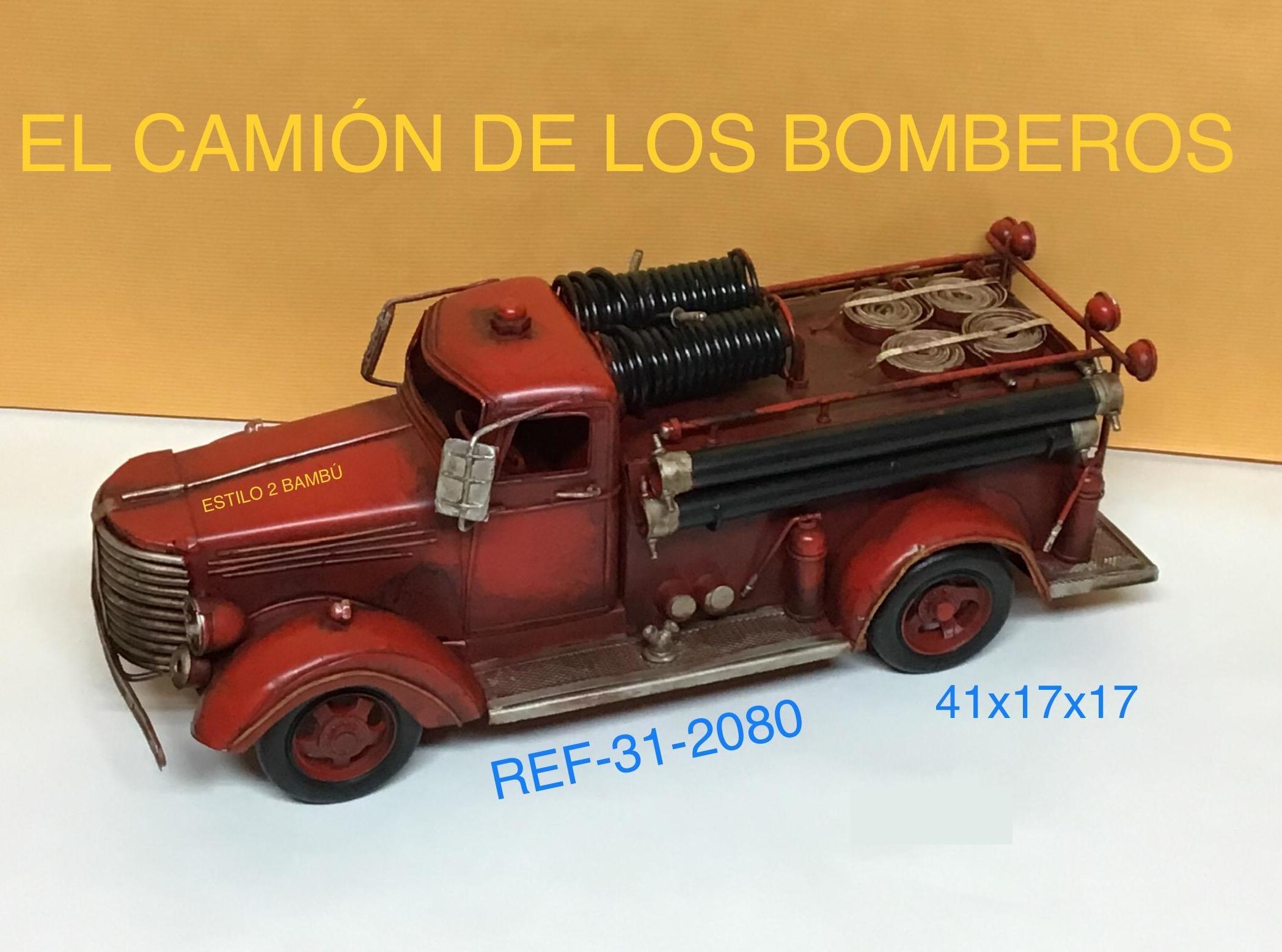 CAMION BOMBEROS ROJO DECORACION 41X17X17