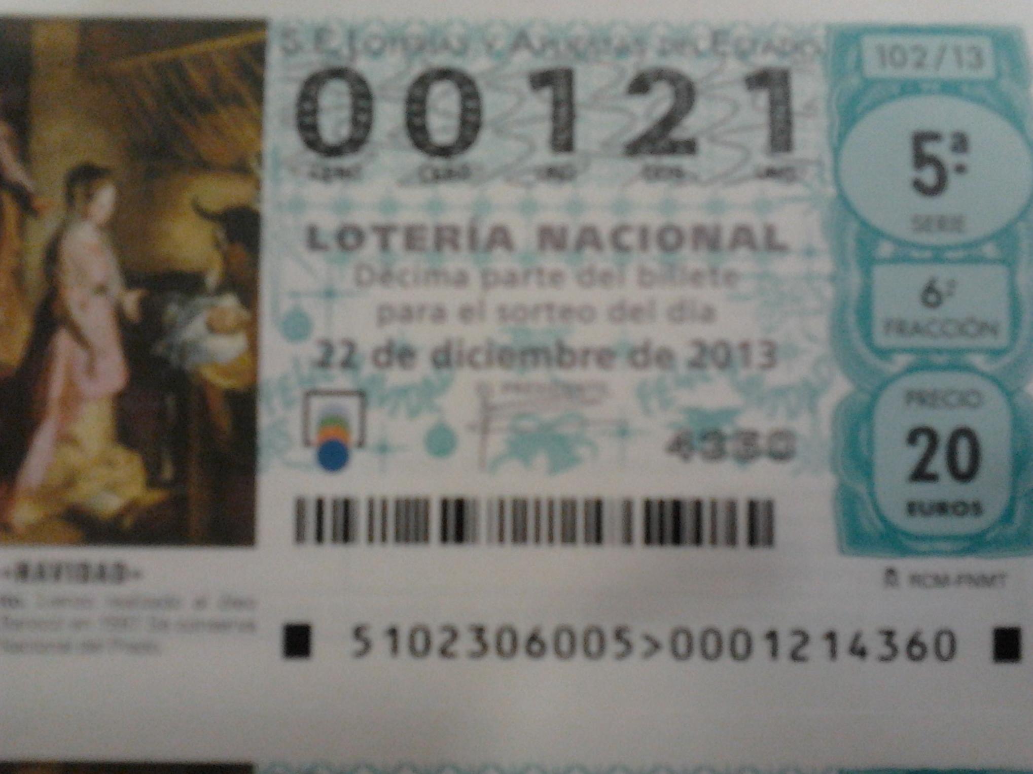 Loteria de Navidad: PRODUCTOS Y SERVICIOS de Lotería El Madroño Admón. Nº 121 Loteria de Navidad: PRODUCTOS Y SERVICIOS de Lotería El Madroño Admón. Nº 121