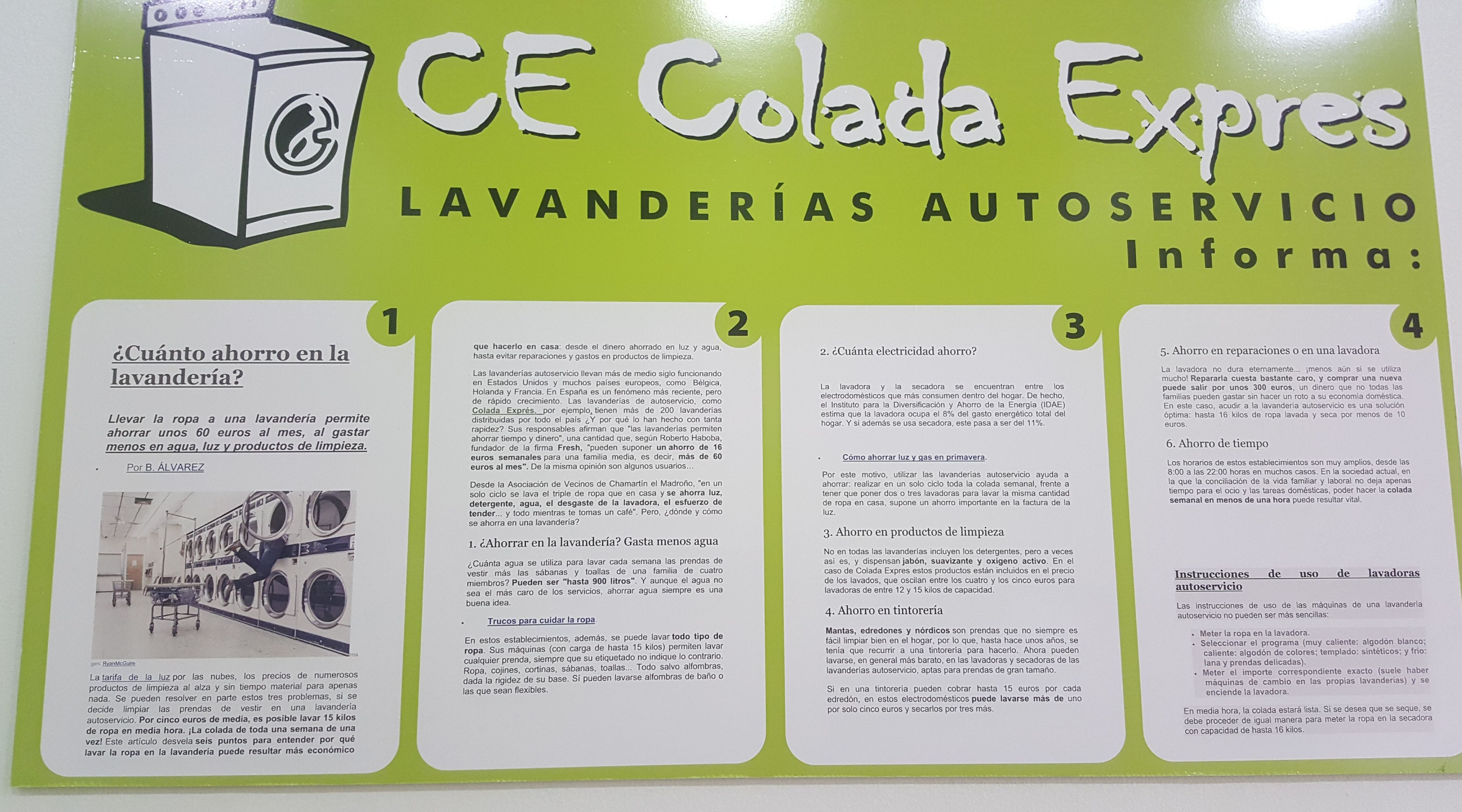 Foto 2 de Lavandería autoservicio en  | Lavandería Colada Expres Toledo