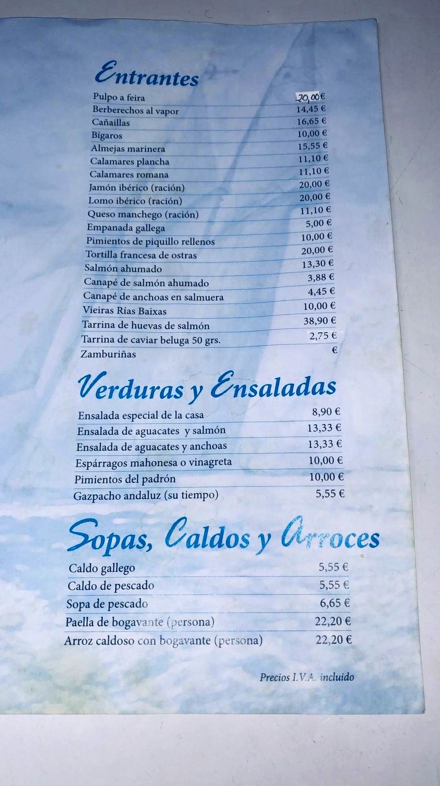 CARTA: Carta de Restaurante Rincón Gallego de Albacete }}