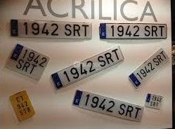 Matrículas de coche acrílicas
